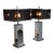 Charles Hollis Jones Modern Chrome + Smoked Acrylic Table Lamps, Circa 1970's For Sale