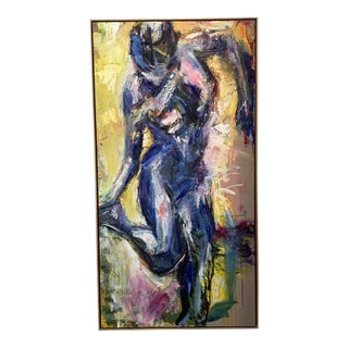 "Balance" Contemporary Original Abstract Figurative Painting by Karen Schwartz, Framed For Sale
