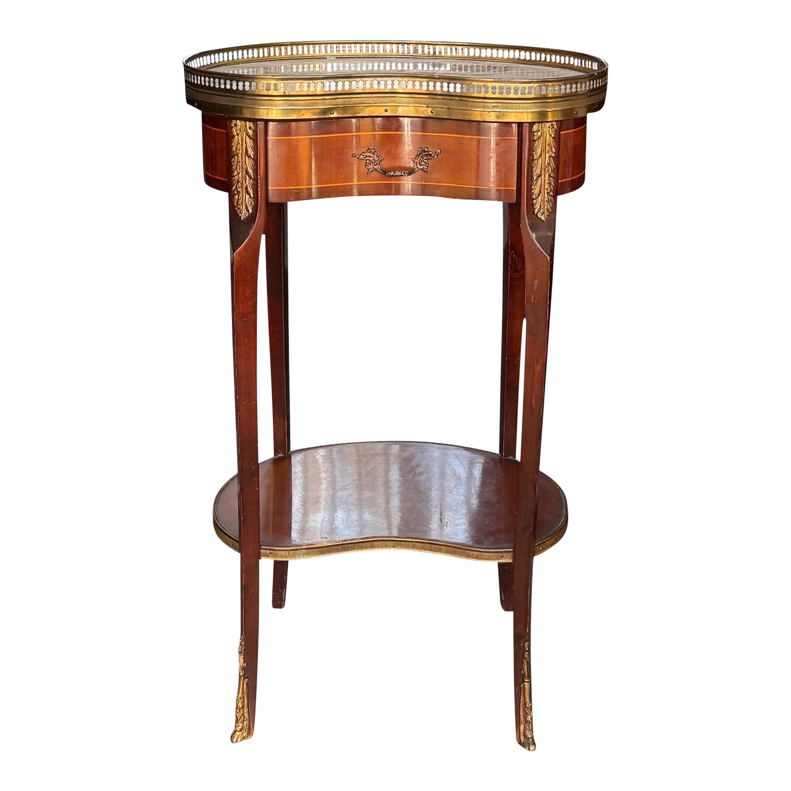 【仏蘭西】ルイ15世様式 Louis XVナイフレスト 6個組 Antique Louis XV Style French Inlaid Marble Top Side Table