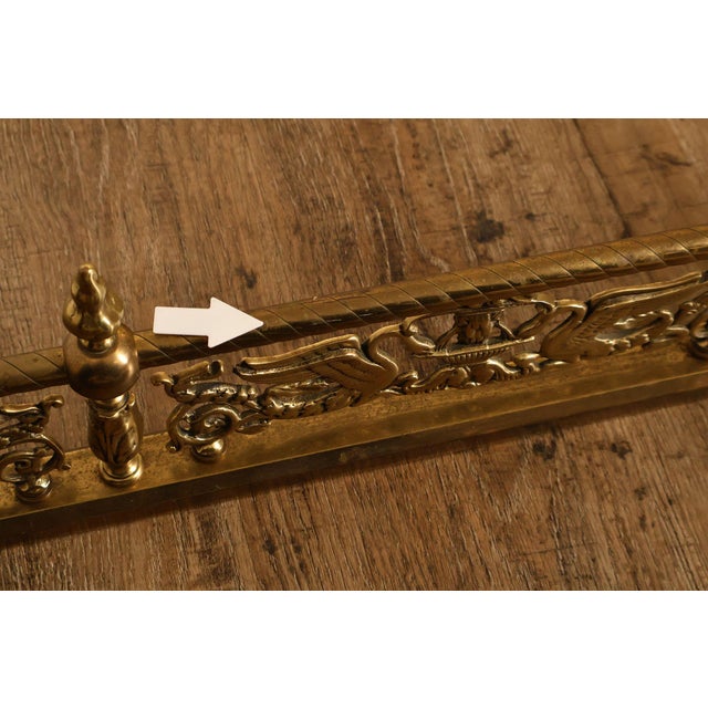 Neoclassical Style Brass Fireplace Fender For Sale - Image 16 of 18