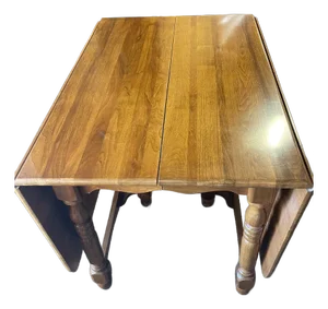 1980s Rectangle Butternut Wood Drop-Leaf Table With Three Leaves (Best Guess on Wood Species)