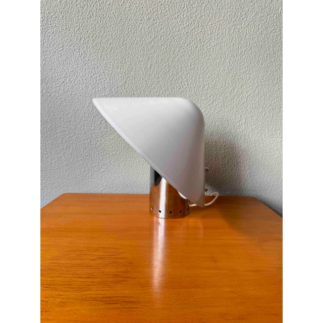 Metal Chioccio White Aluminum & Chrome Table Lamp by Sergio Mazza for Quattrifolio, Italy, 1970s For Sale - Image 7 of 18
