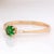 Metal Tsavorite Garnet & Diamond Ring in 14k Yellow Gold – Round Shape 4mm, Size 6.75 For Sale - Image 7 of 7