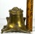 Art Nouveau Jennings Bros. Ormolu Inkwell with Milk Glass Insert For Sale - Image 10 of 10
