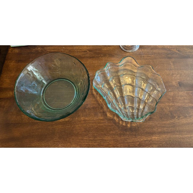 Coastal Seashell Bowl With Shell Serving Tray For Sale - Image 6 of 12