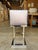 Artistic Frame Metallic Indigo Leather Counter Stool For Sale - Image 4 of 6