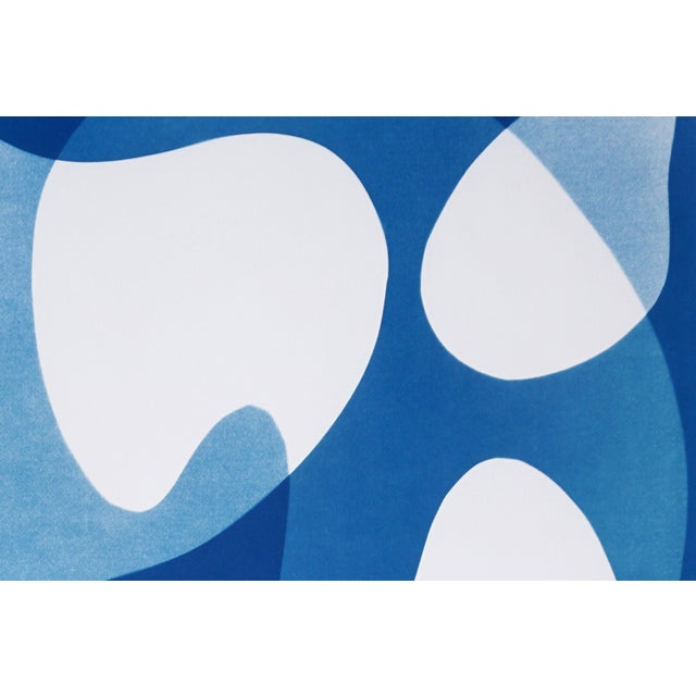 2025, Blue Modular Forms, Abstract Modern Diptych in Blue Tones, Handmade Cyanotype on Watercolor Paper by Kind of Cyan For Sale In Miami - Image 6 of 10