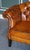 Vintage Camel Back Chesterfield 2-Seater Sofa in Hand-Dyed Cigar Brown Leather For Sale - Image 5 of 9
