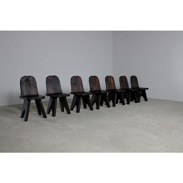 Brutalist dining chairs The chairs are in a very good condition with some traces of usage normal to their age.