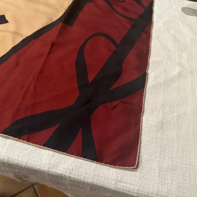 1990s Classic Silk Scarf by Valentino For Sale - Image 9 of 11