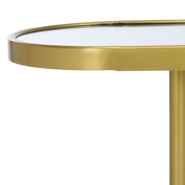 Spritely Home Ikaky Side Table in Gold / Mirror For Sale - Image 4 of 8