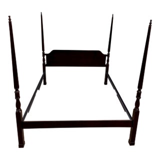 Vintage King Size Chippendale Style Poster Bed For Sale