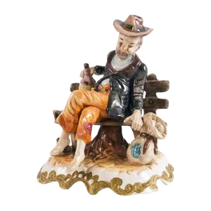 Art Deco Porcelain Statue from Capodimonte of Naples, 1930s
