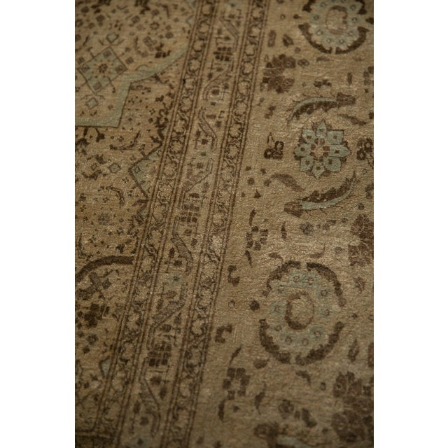 Sand Antique Fine Distressed Tabriz Carpet - 10'2" x 13'4" For Sale - Image 8 of 16