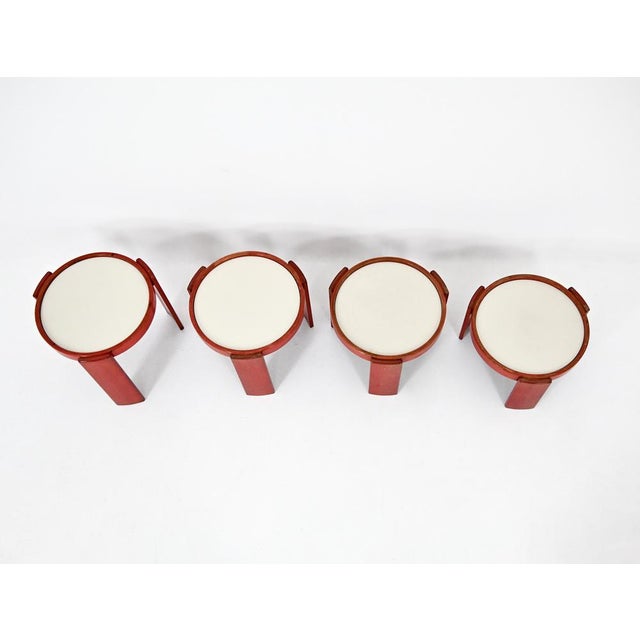 Model 780 Nesting Tables by Gianfranco Frattini for Cassina, 1960s, Set of 4 For Sale - Image 9 of 14