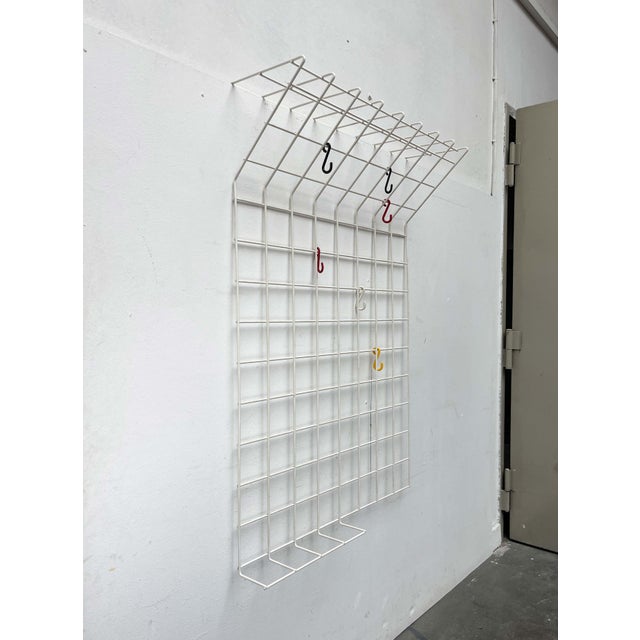 Mid-Century Modern German Minimalist White String Coat Rack, 1960s For Sale - Image 15 of 15