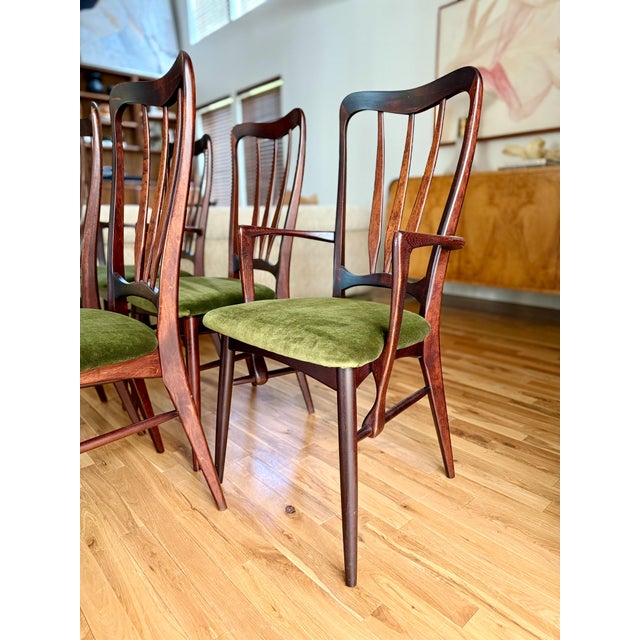 1960s Niels Koefoed Rosewood "Ingrid" Dining Chairs - Set of 6 For Sale In Houston - Image 6 of 16