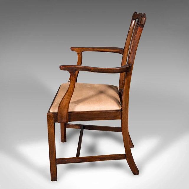 Early 19th Century 1800's Antique Drawing Room Elbow Chair For Sale - Image 5 of 10