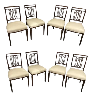 Set of Eight George III Style Mahogany Dining Chairs