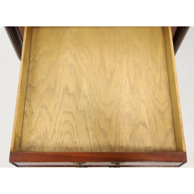 Late 20th Century Chippendale Drop-Leaf End Side Table For Sale - Image 10 of 12