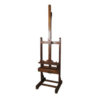 Antique Oak Painters Easel, 1800s For Sale