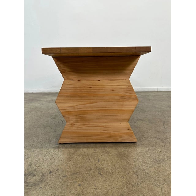 Made “Zigzag” Bench - Light Finish For Sale - Image 11 of 18