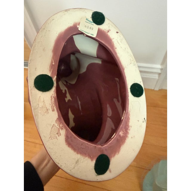 Haeger Vintage Haeger Mauve Pink Ceramic Flying Fish Statue For Sale - Image 4 of 4