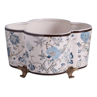 Scalamandre Maison by Port 68 Pondicherry Quatrefoil Planter For Sale