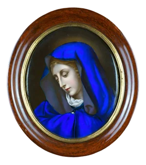 Madonna del Dito Portrait from KPM, 19th Century