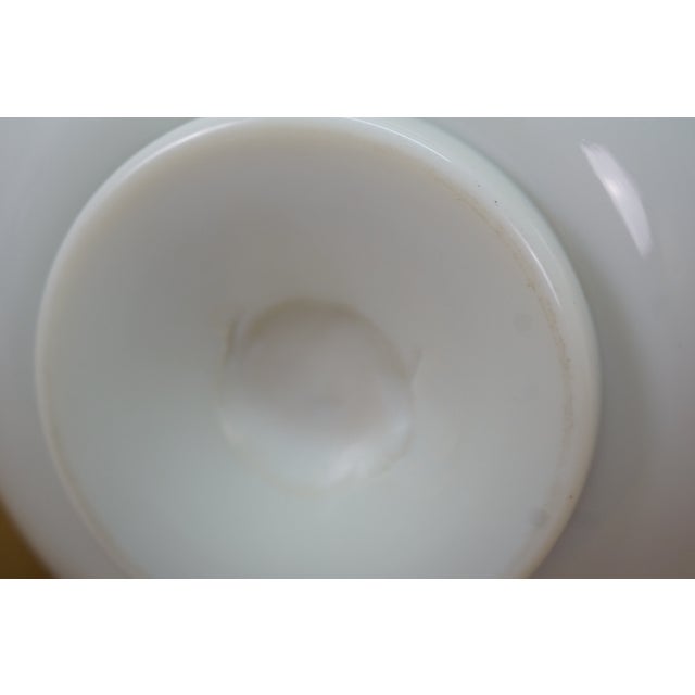 Glass Antique Bohemian Uranium Custard Glass Ruffled Clambroth Cherry Pitcher 9" For Sale - Image 7 of 14