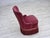 Danish Armchair in Striped Red Furniture Velour, 1960s For Sale - Image 12 of 17