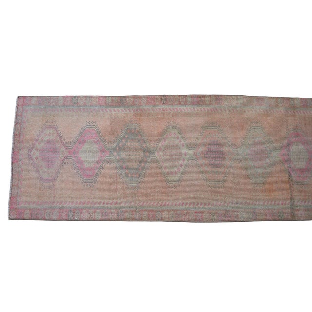 Kurdish Herki Hand-Knotted Distressed Runner Rug Hallway Decor - 2′5″ × 10′11 For Sale - Image 9 of 13