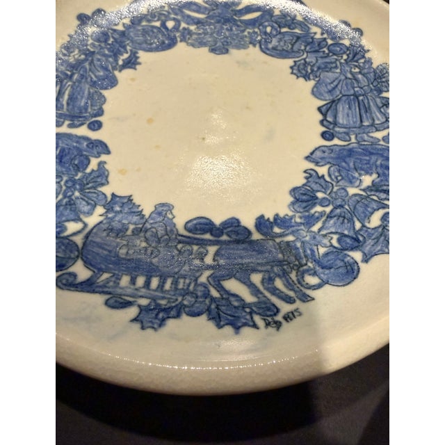 Vintage 1970s Handmade Ceramic Christmas Plates With Wise Men, Tree and Wreath – Set of 3 - Holiday For Sale - Image 4 of 6