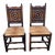Antique Charles Dudouyt Style Rush Seat Target Dining Chairs a Set of 2 For Sale