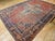Mid 19th Century Persian Farahan Rug, Hand-Knotted Wool, Floral Medallion Pattern, Red & Blue, 8x12 For Sale - Image 4 of 18