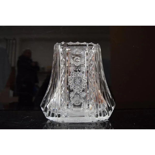 Vintage Vase in Cut Crystal Glass, 1960s For Sale - Image 9 of 10