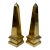Vintage Late 20th C Grande Brass Obelisks, a Pair For Sale