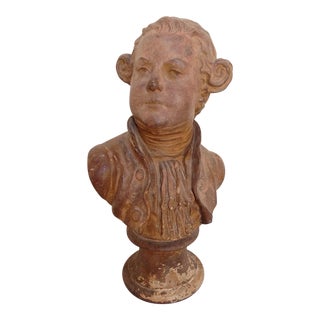 Antique Terracotta Bust of a Gentleman For Sale