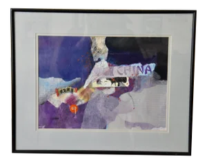 Mix Media Collage Wall Art Design Signed by Jeanine Shanahan