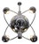 Mid-Century Modern Space Age Italian Chrome Chandelier, 1960 For Sale