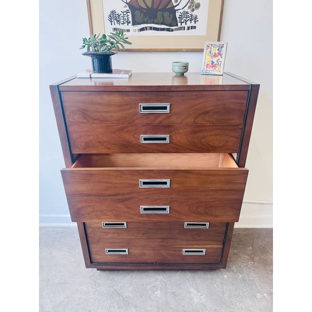 American of Martinsville 1970s American of Martinsville Tall Dresser For Sale - Image 4 of 7