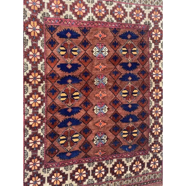 Vintage Silk Turkmen Rug For Sale - Image 16 of 18