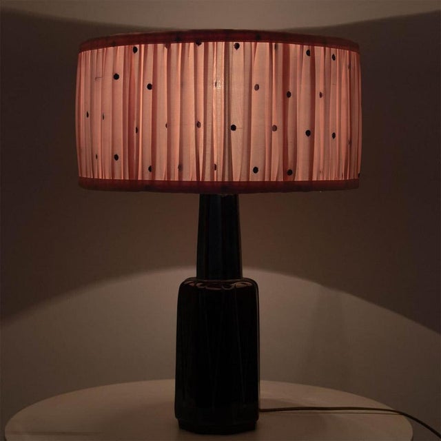 Vintage Table Lamp with Pleated Lampshade from Soholm, 1960s For Sale - Image 15 of 17