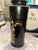 Japanese Black Floral Decorative Vase With Gold Accents For Sale - Image 3 of 7