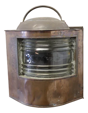 Well Weathered Ships Copper Navigation Light, 1890s