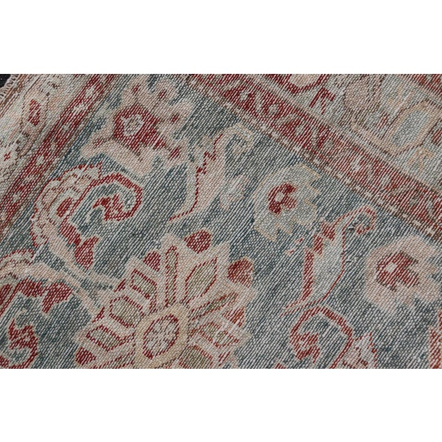 Royal Blue Antique 1920s Persian Hamadan Rug - 3'1" X 6'3" For Sale - Image 8 of 11