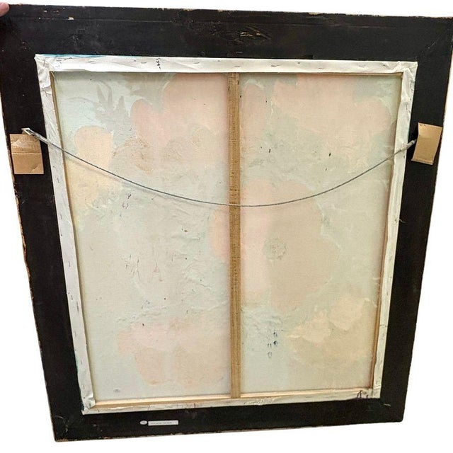 Wood Vintage Signed Expressionist Floral Still Life Oil Painting in Gilt Wood Frame, Circa 1980s For Sale - Image 7 of 7