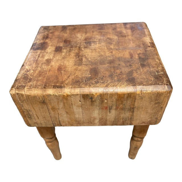 1950s Mid Century Butcher Block For Sale