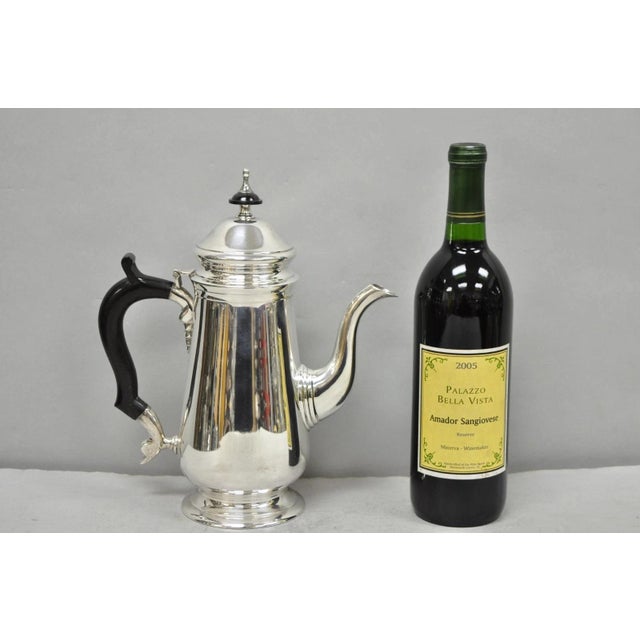 Antique Leonard Art Deco Silver Plated Teapot Coffee Pot w/ Celluloid Handle. Circa Mid 20th Century. Measurements: 11" H...