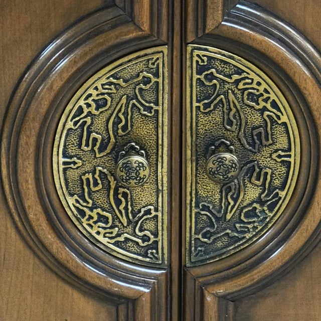 Mid Century Asian Inspired Hollywood Regency Credenza by Century Furniture For Sale In Raleigh - Image 6 of 10